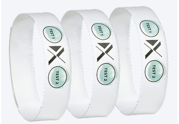 Xantus Drinkcheck Wristband - 2 Test White (100 Bands)